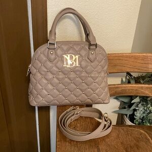Badgley Mischka Studded Vegan Leather Dome Quilted Bag NWOT